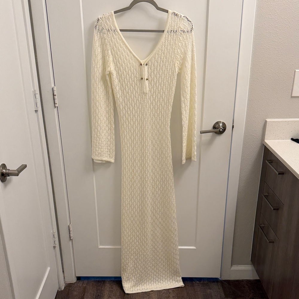 Maxi beach coverup dress knit size small